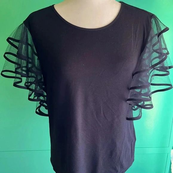 Mesh sleeve top - Picture 1 of 2